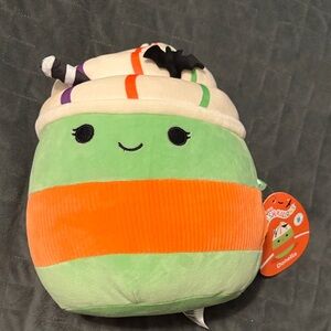Squishmallows Green and Orange Halloween Plush Donella